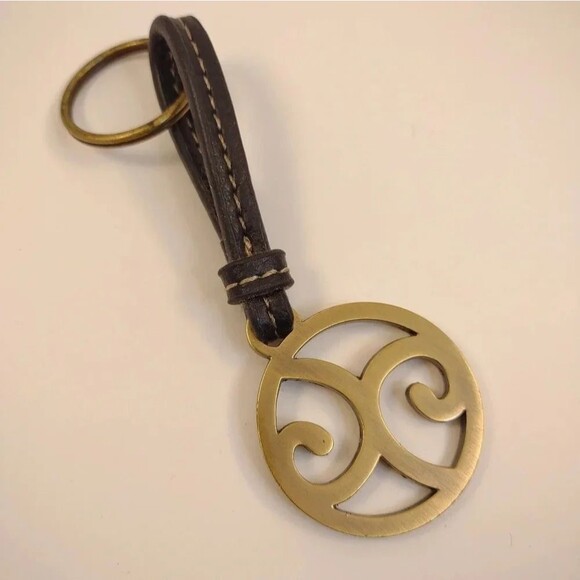 Scroll Style Keychain Key Ring Chain Fob Hangtag Metal - Picture 2 of 12